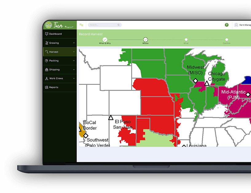 Farm Management & Operation Tracking Software Dashboard Harvest Record