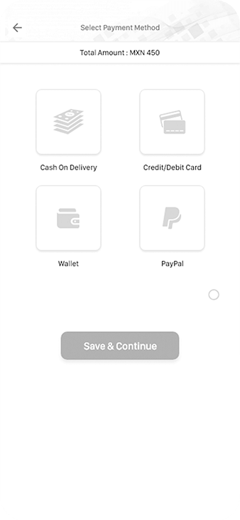 EAT CENTRAL Select Payment Method Screenshot