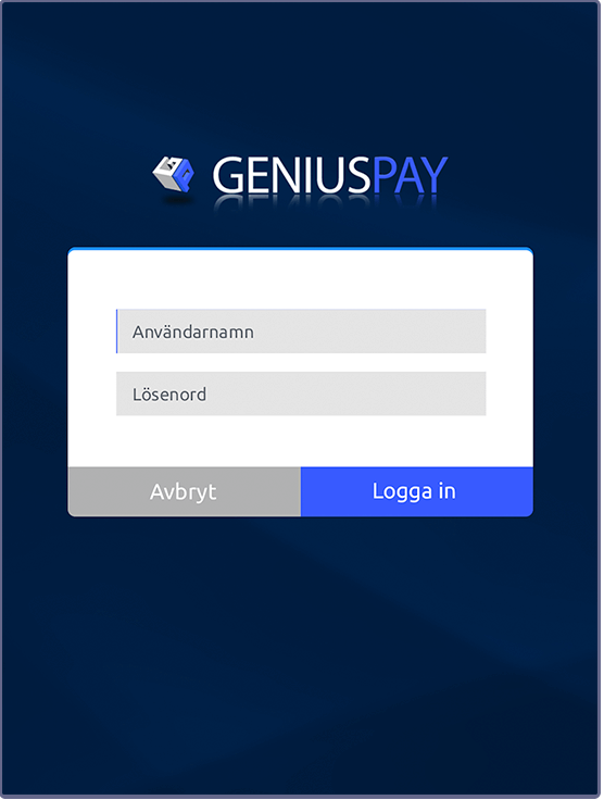 GENIUS PAY ScreenShot Login